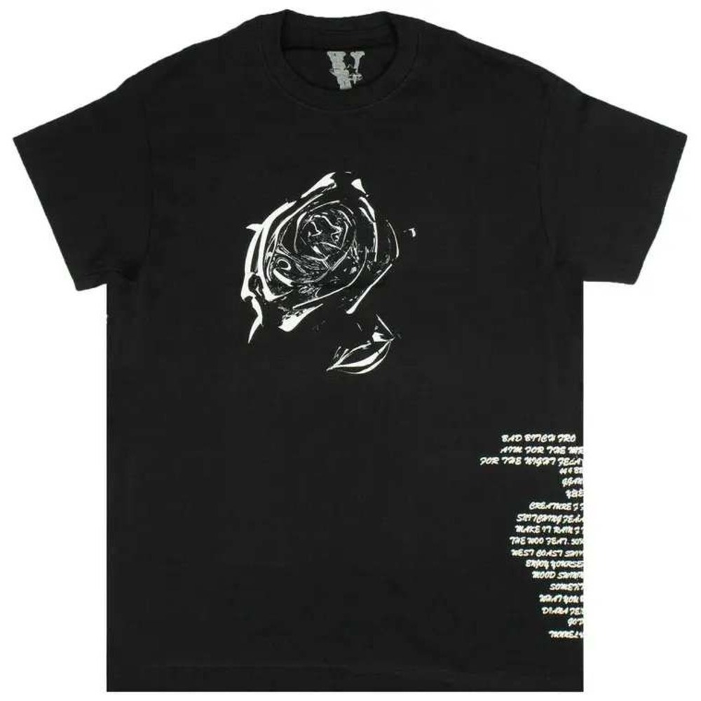 Vlone Pop Smoke Shoot For The Stars Aim For The Moon T-Shirt Black Large